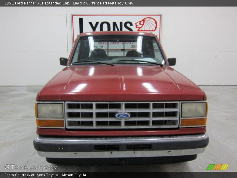 Electric Current Red Metallic / Grey 1991 Ford Ranger XLT Extended Cab