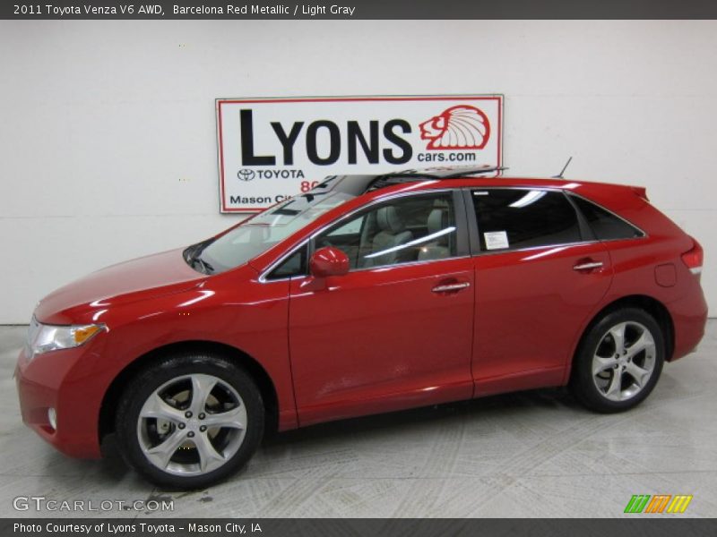 Barcelona Red Metallic / Light Gray 2011 Toyota Venza V6 AWD