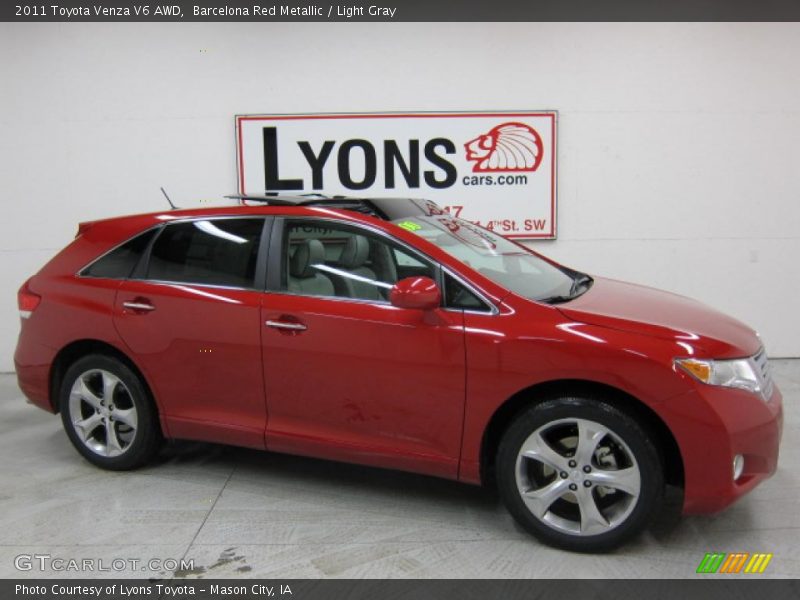 Barcelona Red Metallic / Light Gray 2011 Toyota Venza V6 AWD