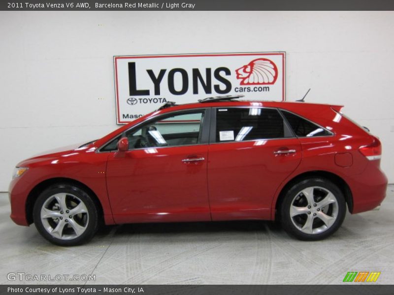 Barcelona Red Metallic / Light Gray 2011 Toyota Venza V6 AWD