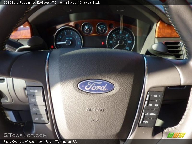White Suede / Charcoal Black 2010 Ford Flex Limited EcoBoost AWD