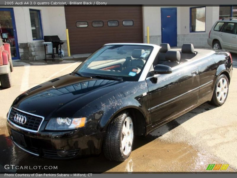 Brilliant Black / Ebony 2005 Audi A4 3.0 quattro Cabriolet