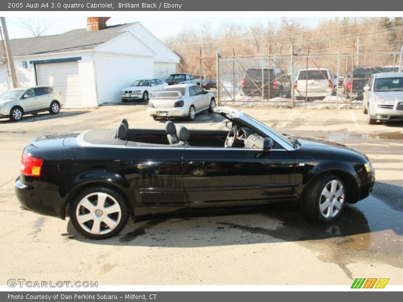 Brilliant Black / Ebony 2005 Audi A4 3.0 quattro Cabriolet