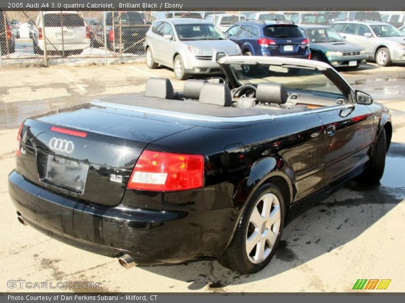 Brilliant Black / Ebony 2005 Audi A4 3.0 quattro Cabriolet