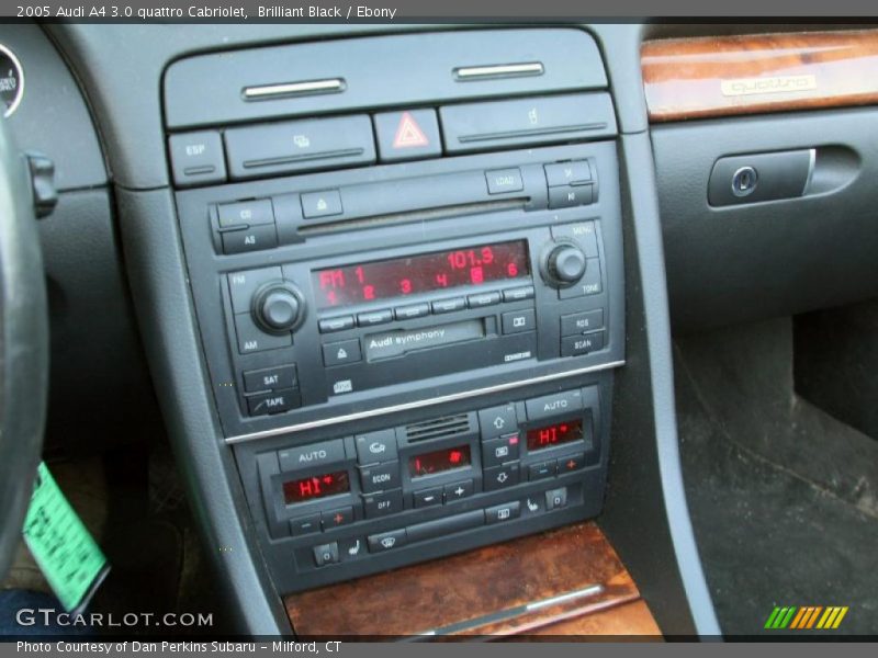 Controls of 2005 A4 3.0 quattro Cabriolet