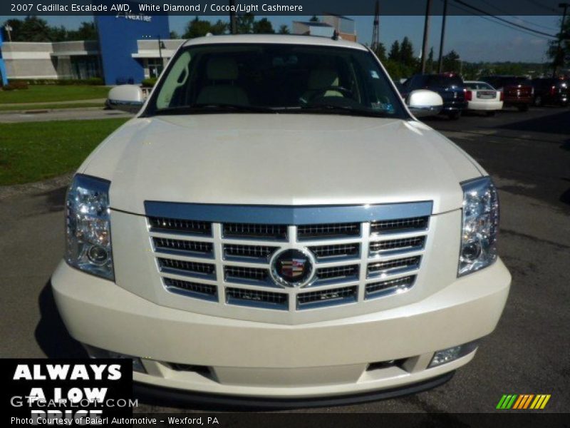 White Diamond / Cocoa/Light Cashmere 2007 Cadillac Escalade AWD