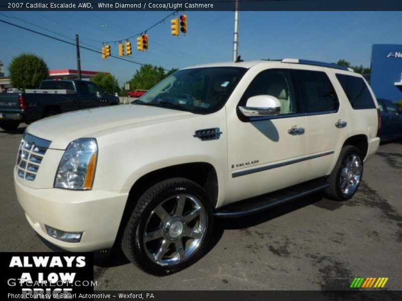 White Diamond / Cocoa/Light Cashmere 2007 Cadillac Escalade AWD