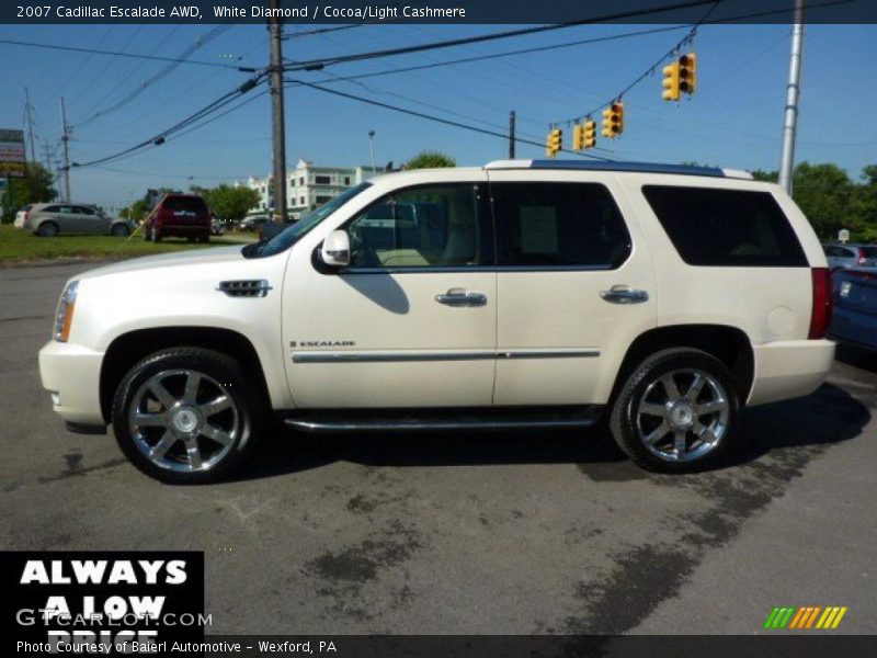 White Diamond / Cocoa/Light Cashmere 2007 Cadillac Escalade AWD