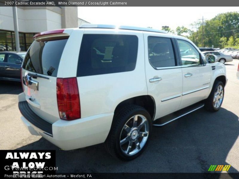 White Diamond / Cocoa/Light Cashmere 2007 Cadillac Escalade AWD