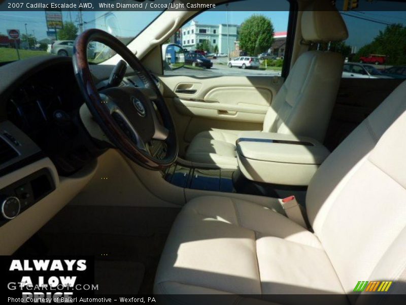 White Diamond / Cocoa/Light Cashmere 2007 Cadillac Escalade AWD