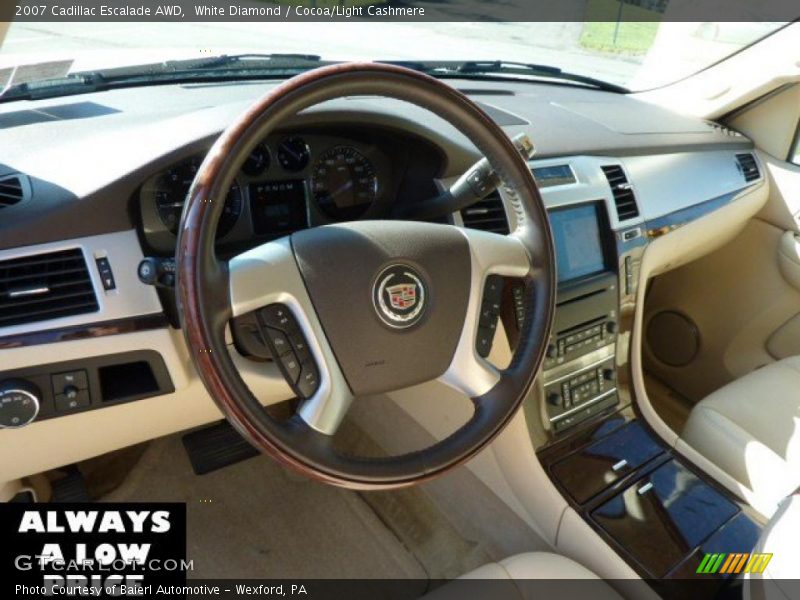 White Diamond / Cocoa/Light Cashmere 2007 Cadillac Escalade AWD