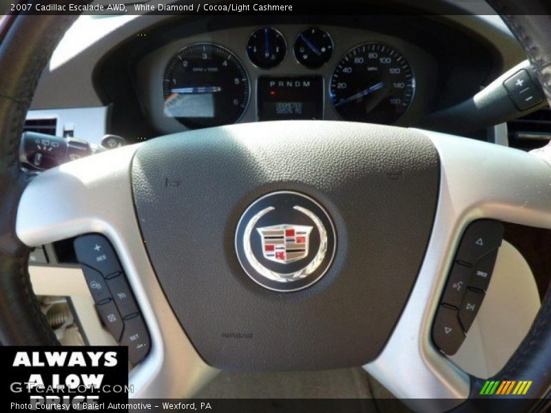 White Diamond / Cocoa/Light Cashmere 2007 Cadillac Escalade AWD