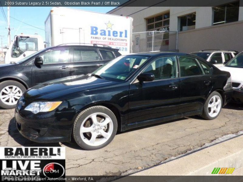 Obsidian Black Pearl / Off Black 2009 Subaru Legacy 2.5i Sedan