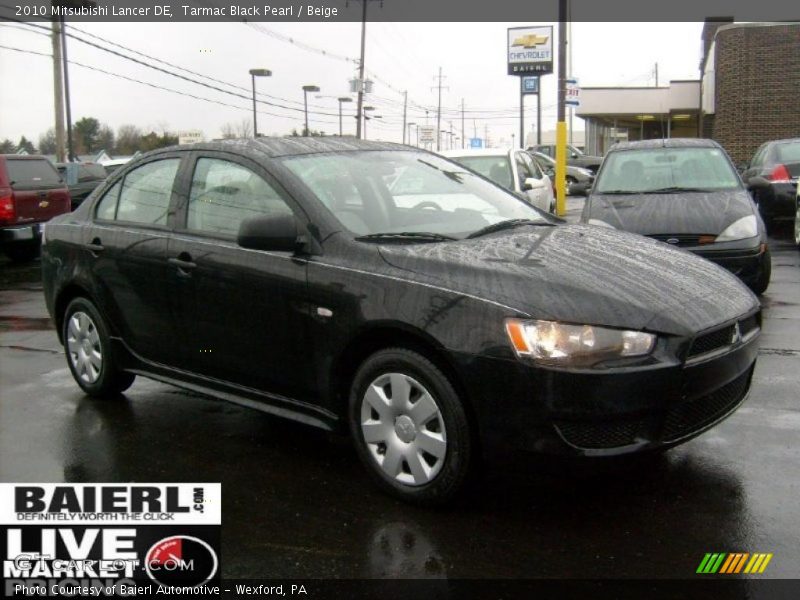 Tarmac Black Pearl / Beige 2010 Mitsubishi Lancer DE