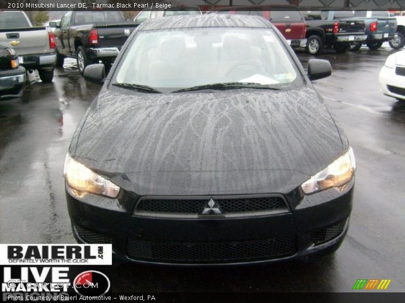 Tarmac Black Pearl / Beige 2010 Mitsubishi Lancer DE