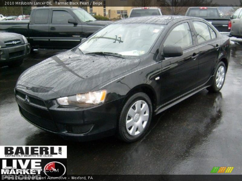 Tarmac Black Pearl / Beige 2010 Mitsubishi Lancer DE