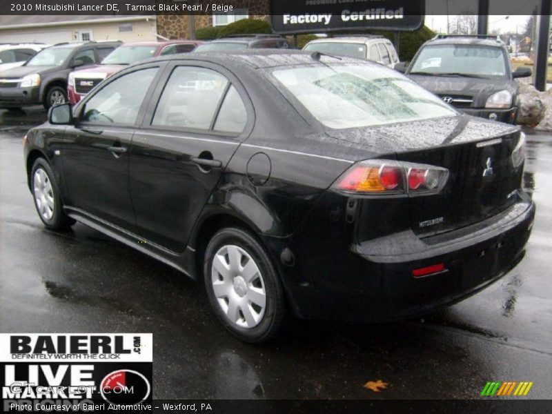 Tarmac Black Pearl / Beige 2010 Mitsubishi Lancer DE