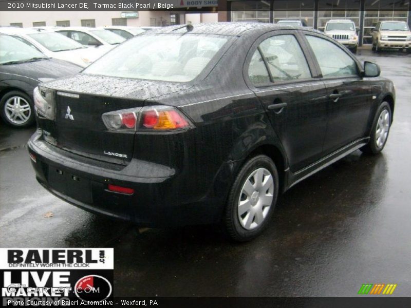 Tarmac Black Pearl / Beige 2010 Mitsubishi Lancer DE