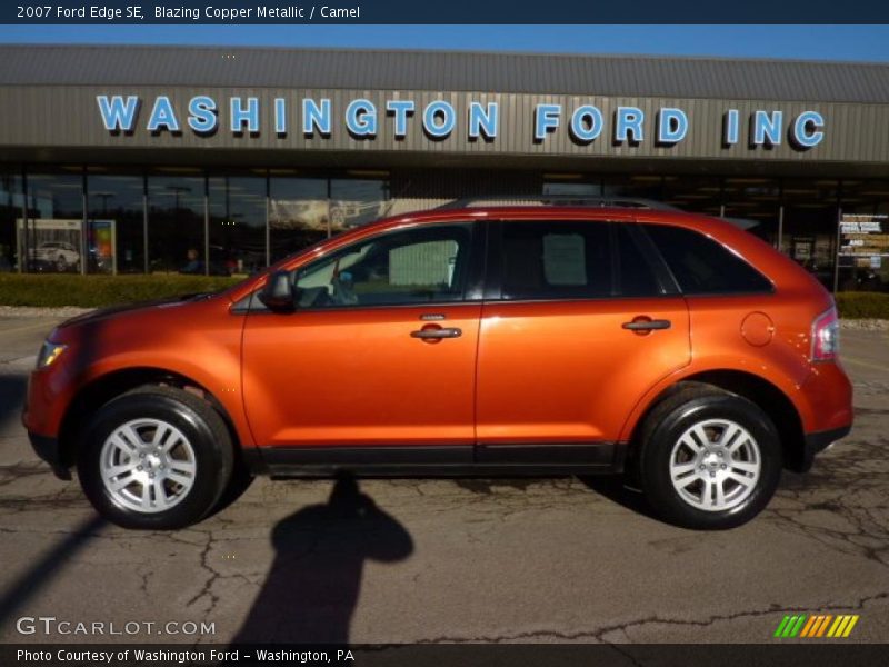 Blazing Copper Metallic / Camel 2007 Ford Edge SE