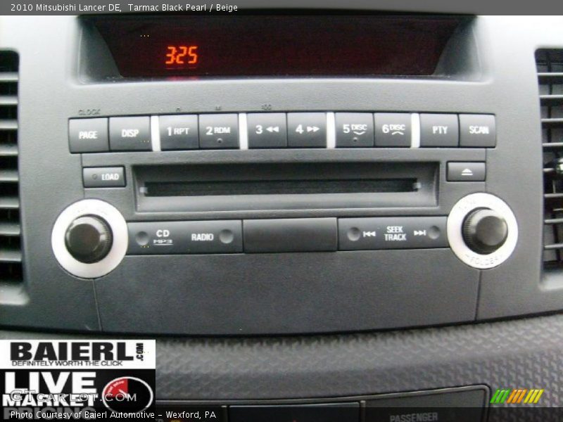 Tarmac Black Pearl / Beige 2010 Mitsubishi Lancer DE