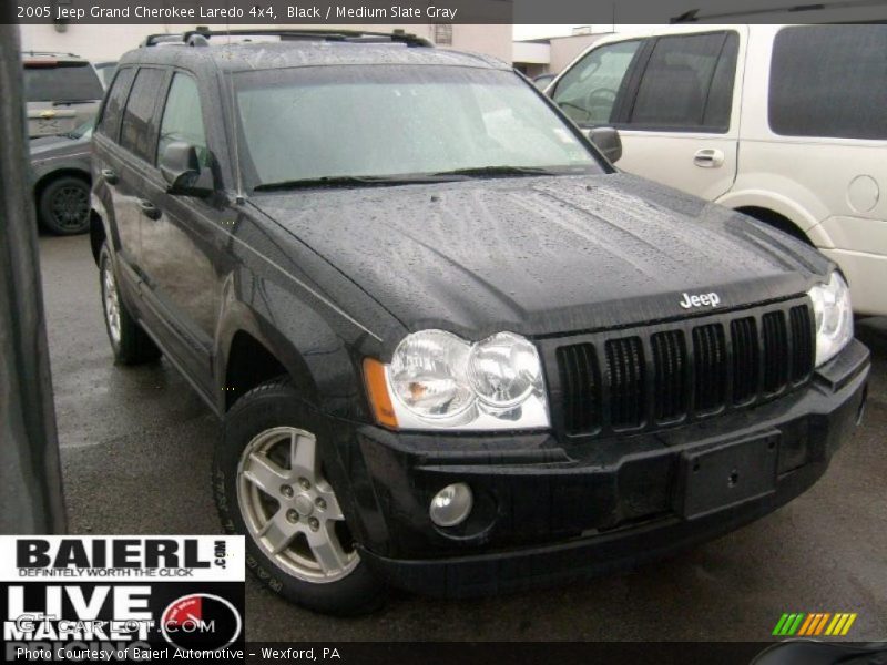 Black / Medium Slate Gray 2005 Jeep Grand Cherokee Laredo 4x4