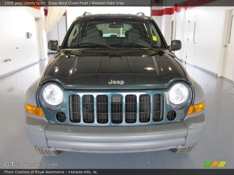 Deep Beryl Green Pearl / Medium Slate Gray 2005 Jeep Liberty Sport