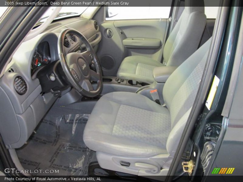 Deep Beryl Green Pearl / Medium Slate Gray 2005 Jeep Liberty Sport