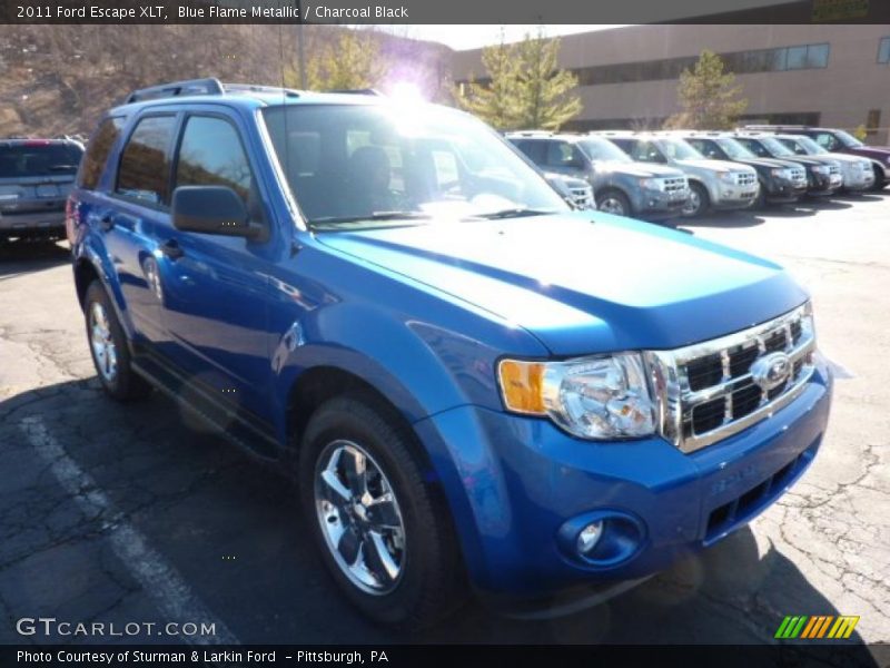 Blue Flame Metallic / Charcoal Black 2011 Ford Escape XLT