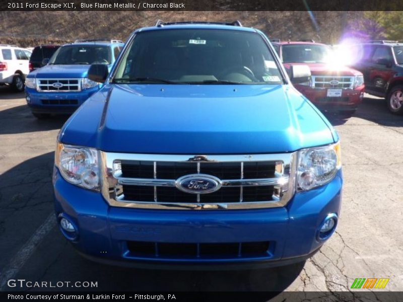 Blue Flame Metallic / Charcoal Black 2011 Ford Escape XLT