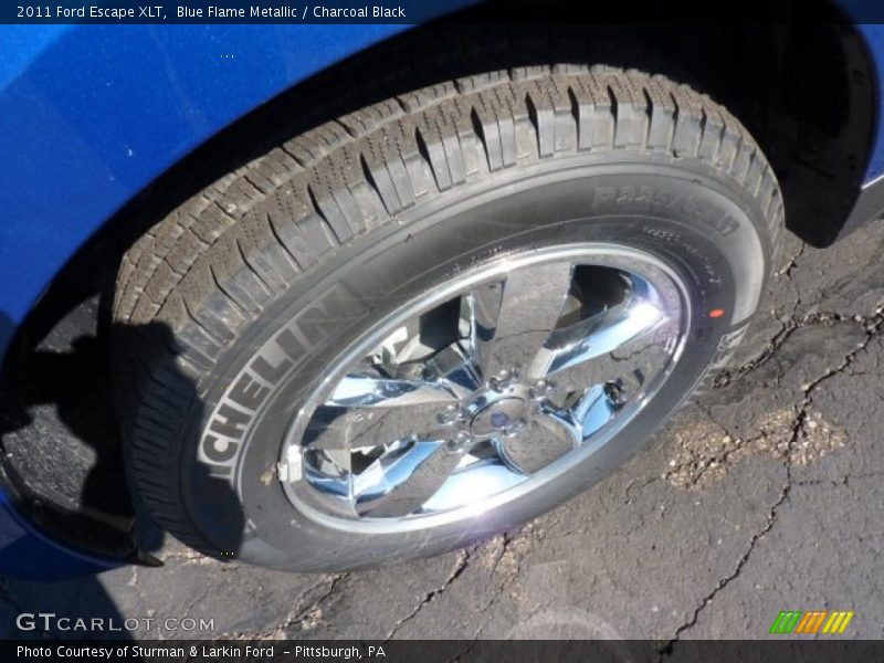 Blue Flame Metallic / Charcoal Black 2011 Ford Escape XLT