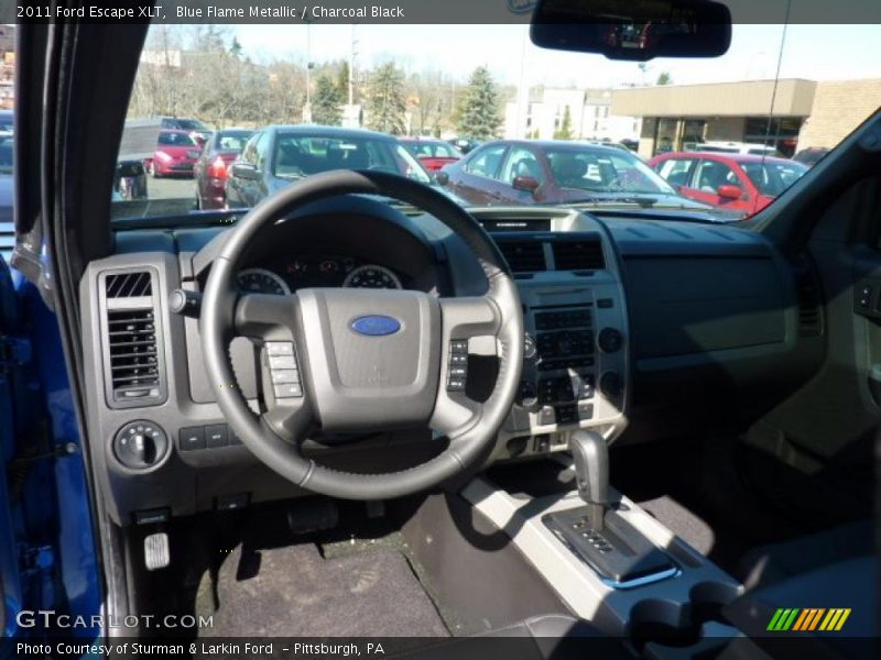Blue Flame Metallic / Charcoal Black 2011 Ford Escape XLT