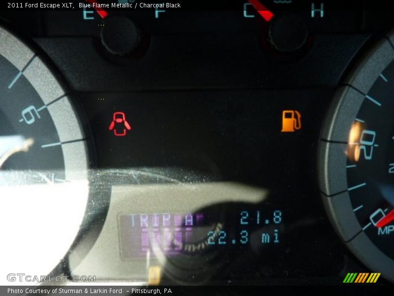 Blue Flame Metallic / Charcoal Black 2011 Ford Escape XLT