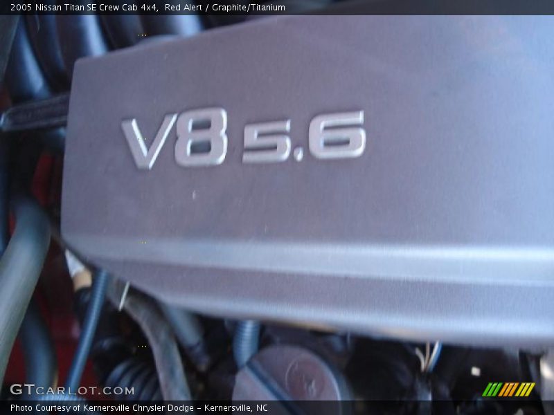 Red Alert / Graphite/Titanium 2005 Nissan Titan SE Crew Cab 4x4