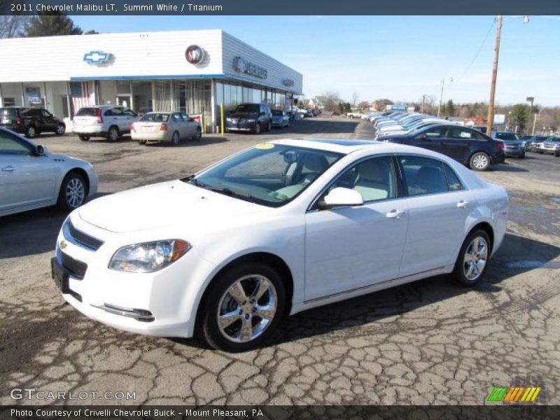 Summit White / Titanium 2011 Chevrolet Malibu LT