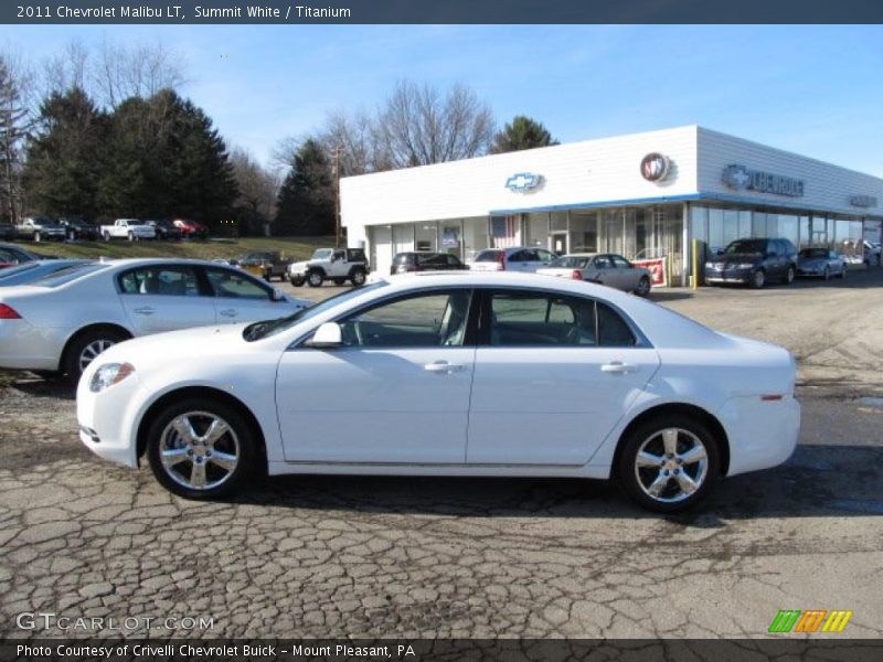 Summit White / Titanium 2011 Chevrolet Malibu LT