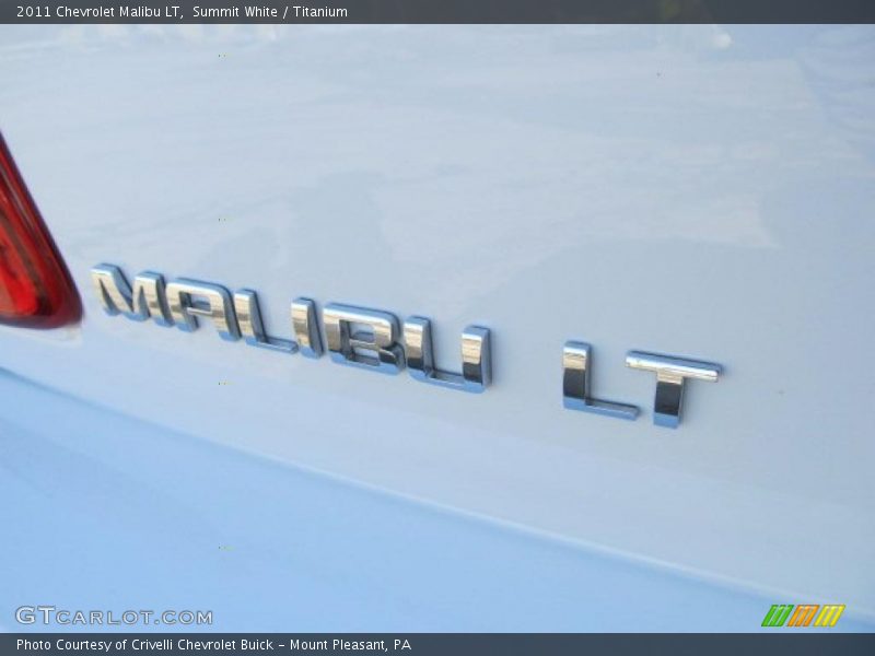 Summit White / Titanium 2011 Chevrolet Malibu LT