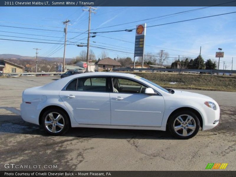 Summit White / Titanium 2011 Chevrolet Malibu LT
