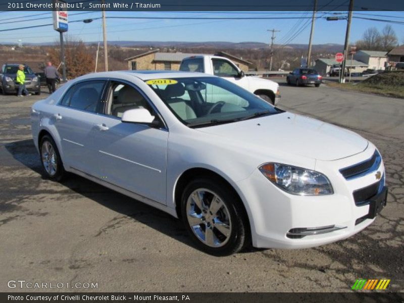 Summit White / Titanium 2011 Chevrolet Malibu LT