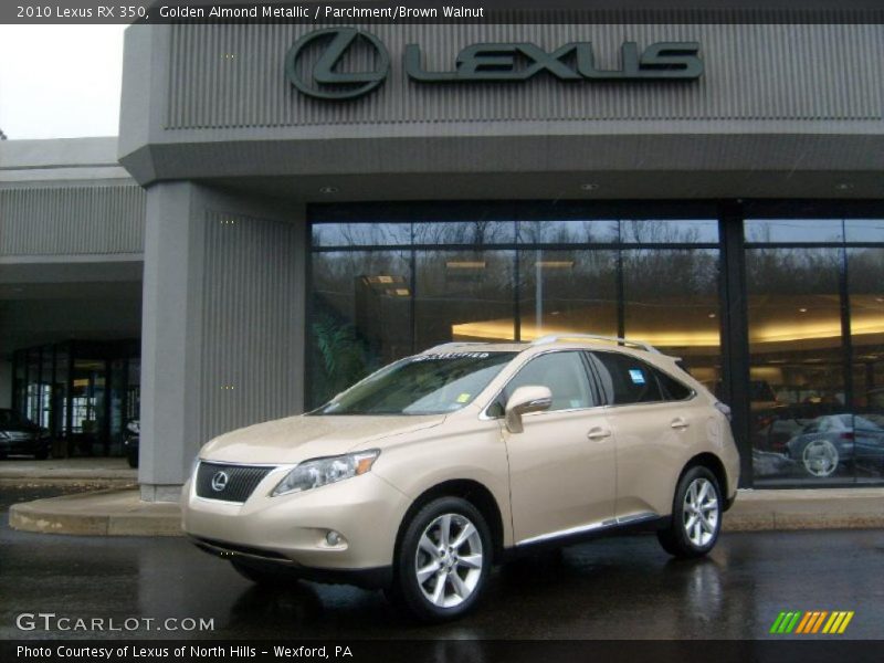 Golden Almond Metallic / Parchment/Brown Walnut 2010 Lexus RX 350