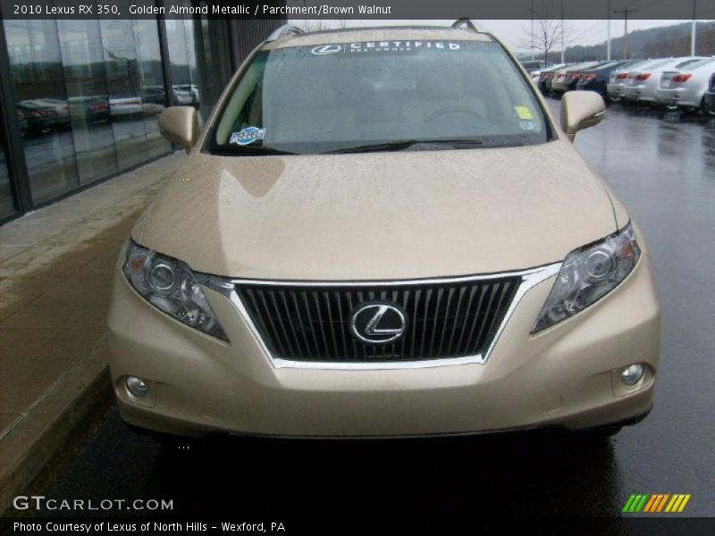 Golden Almond Metallic / Parchment/Brown Walnut 2010 Lexus RX 350