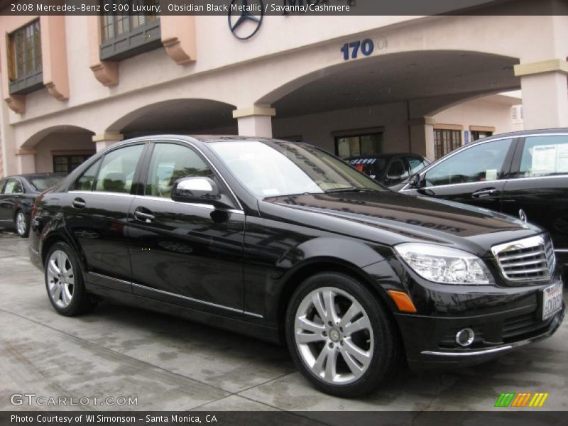 Obsidian Black Metallic / Savanna/Cashmere 2008 Mercedes-Benz C 300 Luxury