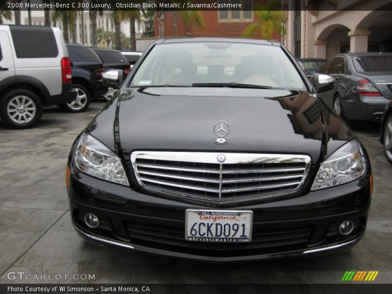 Obsidian Black Metallic / Savanna/Cashmere 2008 Mercedes-Benz C 300 Luxury