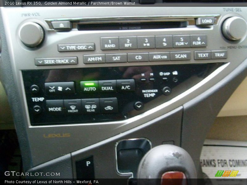 Golden Almond Metallic / Parchment/Brown Walnut 2010 Lexus RX 350