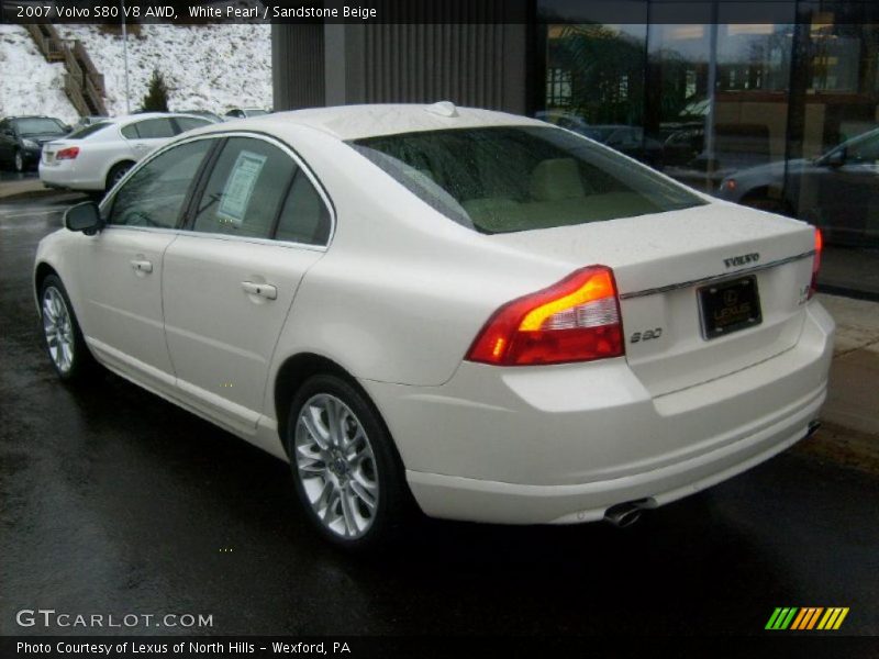 White Pearl / Sandstone Beige 2007 Volvo S80 V8 AWD