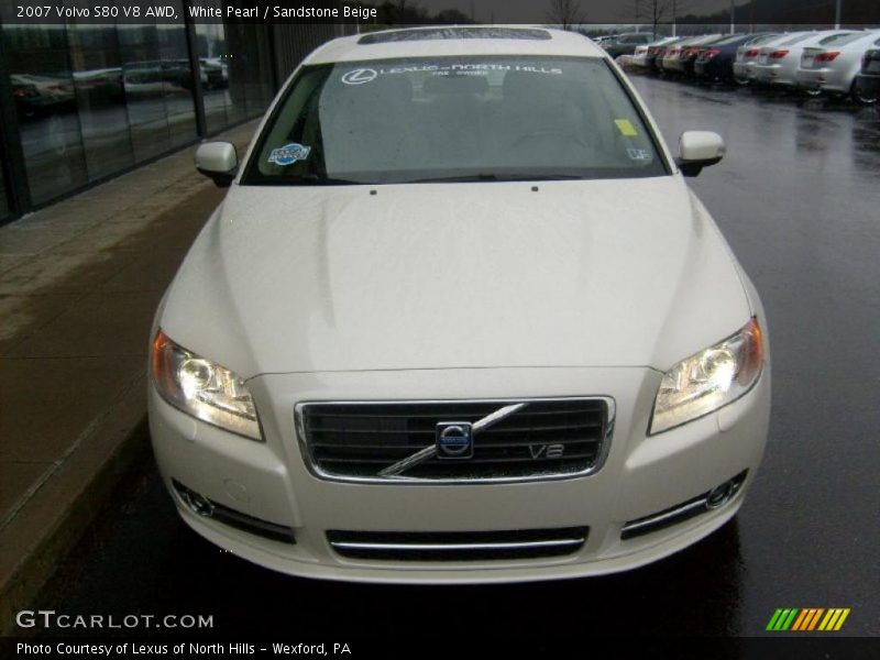 White Pearl / Sandstone Beige 2007 Volvo S80 V8 AWD