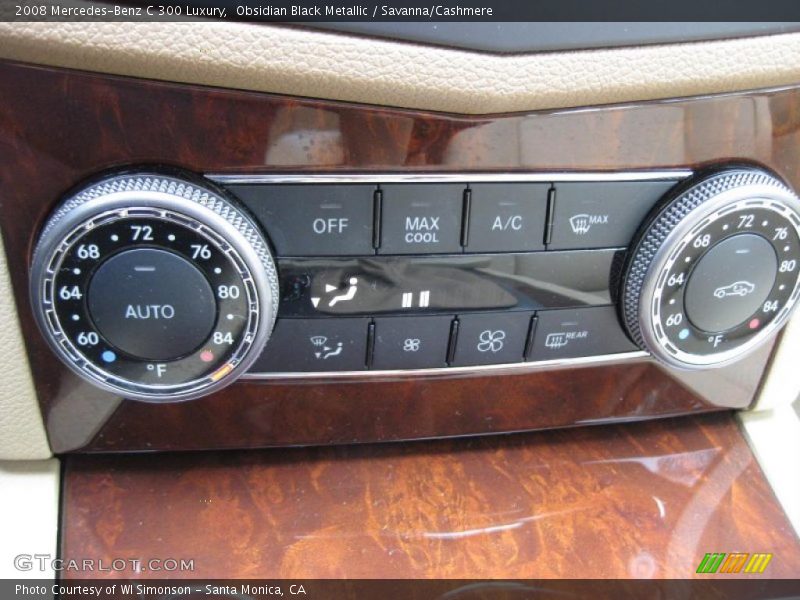 Obsidian Black Metallic / Savanna/Cashmere 2008 Mercedes-Benz C 300 Luxury