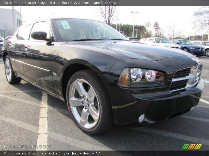Brilliant Black Crystal Pearl / Dark Slate Gray 2010 Dodge Charger Rallye