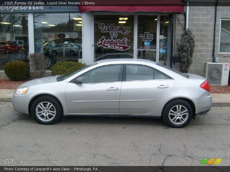 Liquid Silver Metallic / Ebony 2005 Pontiac G6 Sedan