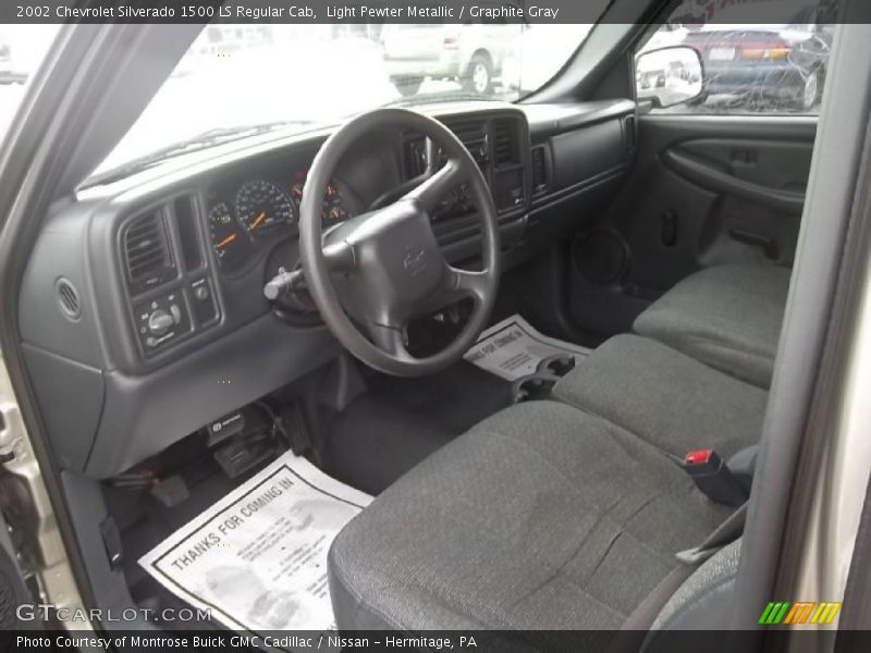 Light Pewter Metallic / Graphite Gray 2002 Chevrolet Silverado 1500 LS Regular Cab