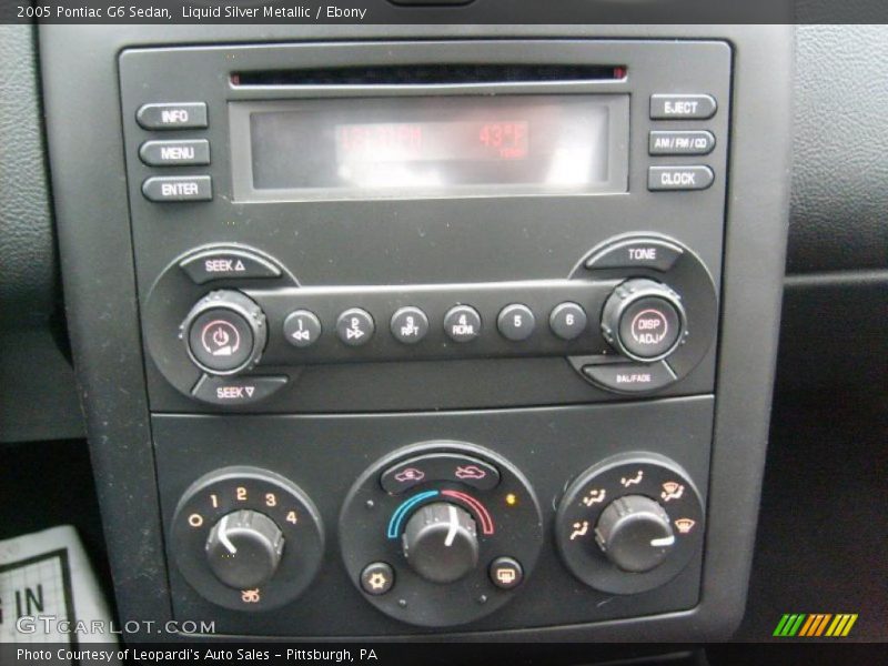 Liquid Silver Metallic / Ebony 2005 Pontiac G6 Sedan